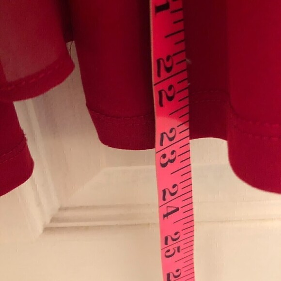 Susan Graver Women's Red Pleated Front Top Layered Lined Round Neckline Small - Picture 8 of 9